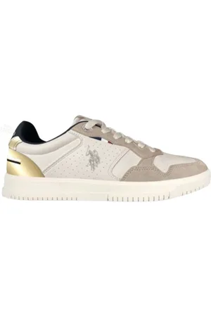 U.S. Polo Assn. Femme, Chaussures, Multicolore, Taille: 36 EU Blanc/Or Montre Élégante