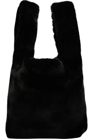 Stand Studio Femme, Sacs, Noir, Taille: ONE Size Sac fourre-tout en fausse fourrure noire