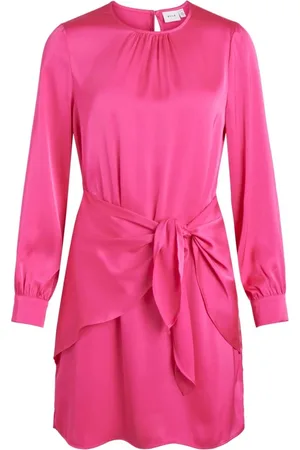 VILA Femme, Robes, Rose, Taille: 42 FR Robe Fuchsia à Manches Longues