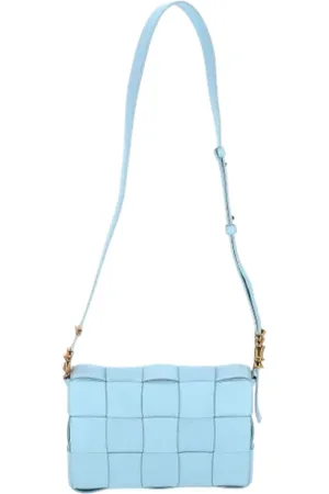 Bottega Veneta Femme, Pre-owned, Bleu, Taille: ONE Size Pre-owned Cuir sacs-ports-paule
