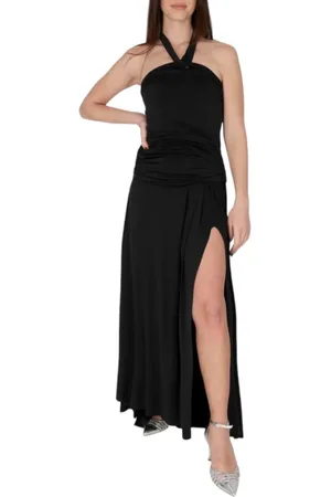 Blugirl Femme, Robes, Noir, Taille: 36 FR Robe Longue en Jersey