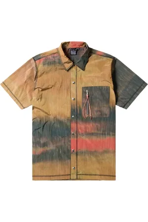 ARIES Homme, Chemises, Multicolore, Taille: L Chemise Unisexe Space-Dye avec Coutures Vintage