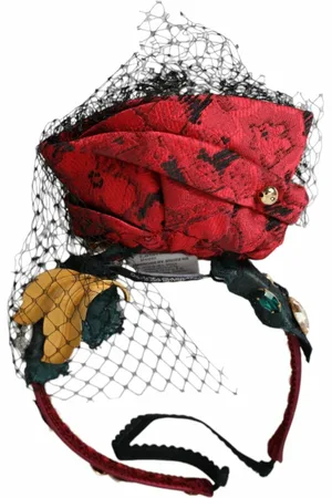 Dolce & Gabbana Femme, Accessoires, Multicolore, Taille: ONE Size Bandeau en soie rose et cristal