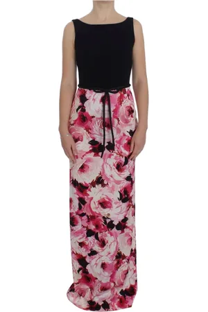 Dolce & Gabbana Femme, Robes, Multicolore, Taille: 38 FR Élégance Florale Sheath Robe Longue
