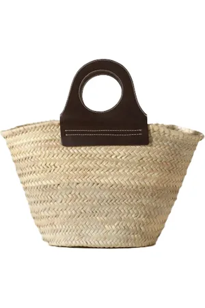 Hereu Femme, Sacs, , Taille: ONE Size Sac en Bast Naturel avec Cuir