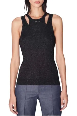 BARBARA BUI Femme, Tops, Noir, Taille: 40 FR Débardeur Sophistiqué en Maille Noire