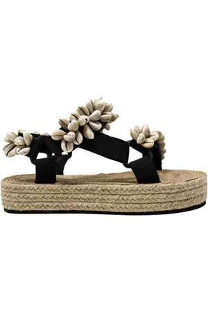 Arizona Love Femme, Chaussures, Multicolore, Taille: 38 EU Sandales Velcro Coquillages Raphia