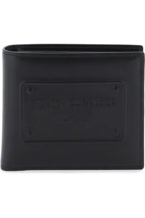 Dolce & Gabbana Femme, Accessoires, Noir, Taille: ONE Size Portefeuille classique en cuir bi-fold