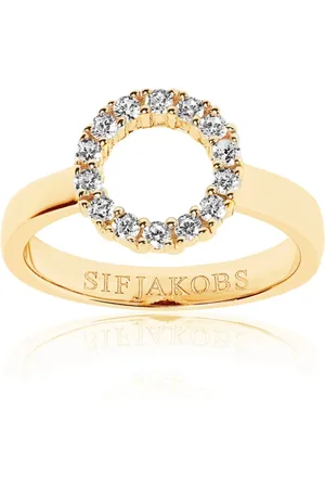 Sif Jakobs Femme, Accessoires, Jaune, Taille: 54 MM Bague Biella Piccolo Plaqué Or
