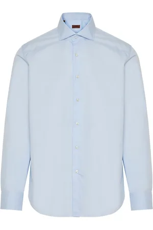 BARBA Homme, Chemises, Bleu, Taille: 5XL Chemise en Coton Italien 100% Coton