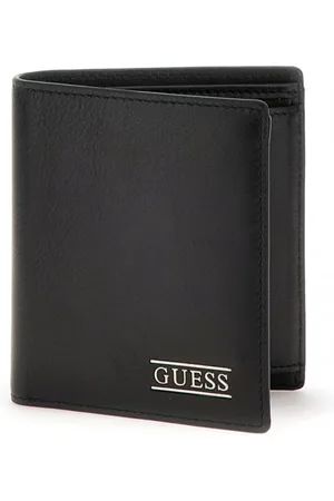 Guess Homme, Accessoires, Noir, Taille: ONE Size Portefeuille en cuir PU noir - Boston