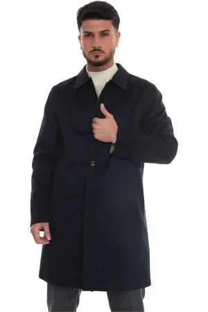 Kired Homme, Manteaux, Bleu, Taille: 3XL Manteau Anti-poussière Réversible avec Fermeture à Boutons