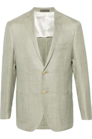 corneliani Homme, Vestes, Vert, Taille: L Veste de luxe en Laine Soie Lin