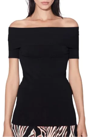 BARBARA BUI Femme, Pulls, Noir, Taille: 40 FR Top Col Bateau Noir Mode