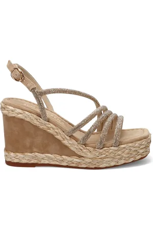 Alma en Pena Femme, Chaussures, , Taille: 40 EU Sandales Beiges pour Tenues Estivales