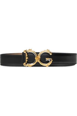 Dolce & Gabbana Femme, Accessoires, Noir, Taille: 80 CM Ceinture en cuir