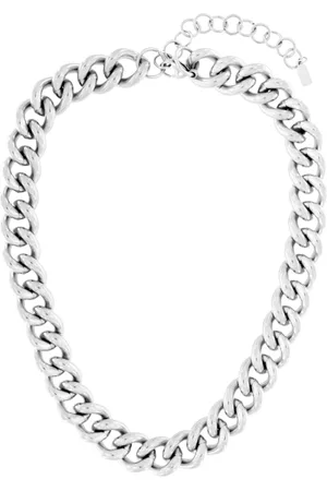 Dansk Copenhagen Femme, Accessoires, Gris, Taille: ONE Size Collier Chunky Panzer Plaqué Argent
