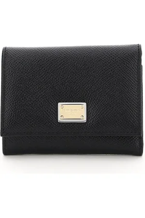 Dolce & Gabbana Femme, Accessoires, Noir, Taille: ONE Size Dauphine Print Flap Portefeuille