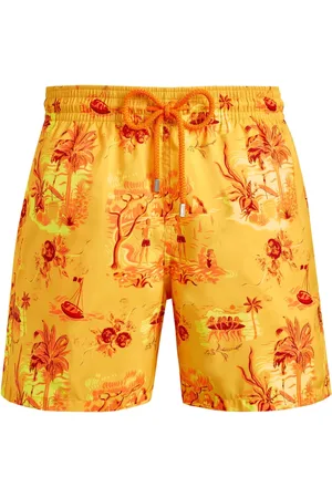 Vilebrequin Homme, Maillots de bain, Multicolore, Taille: 2XL Shorts de Bain Orange Légers Taille Élastique