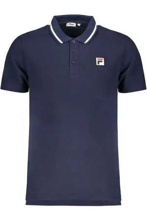 Fila Homme, Tops, Bleu, Taille: L Polo en Coton Bleu Design Classique