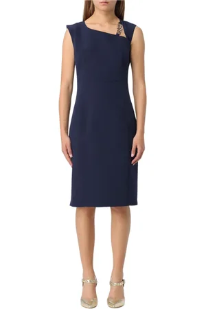 Liu Jo Femme, Robes, Bleu, Taille: 44 FR Robe Tunique à Manches Courtes