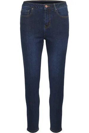 Kaffe Femme, Jeans, Bleu, Taille: 40 FR Jean slim taille haute bleu foncé