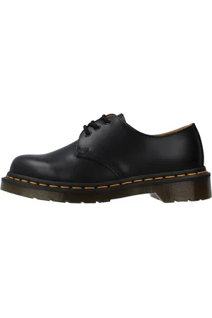 Dr. Martens Femme, Chaussures, Noir, Taille: 45 EU Chaussures à Lacets en Cuir Noir 1461