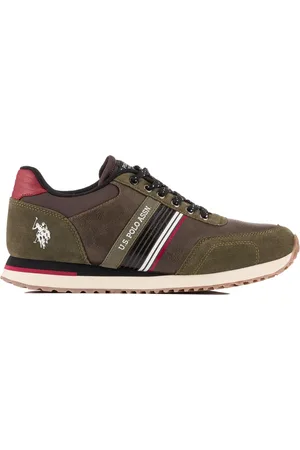 U.S. Polo Assn. Homme, Chaussures, Vert, Taille: 40 EU Baskets Élégantes en Cuir Premium