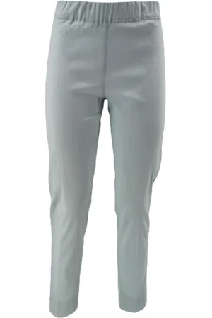 D.EXTERIOR Femme, Pantalons, Blanc, Taille: 36 FR Chinos Slim en Lin Élastique