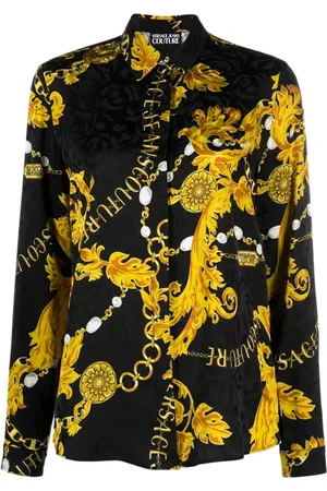 VERSACE Femme, Blouses et Chemises, Noir, Taille: 36 FR Collection de Chemises de Luxe pour Femmes