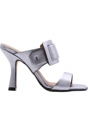 carmens Femme, Chaussures, Gris, Taille: 38 EU Mules à talons élégantes