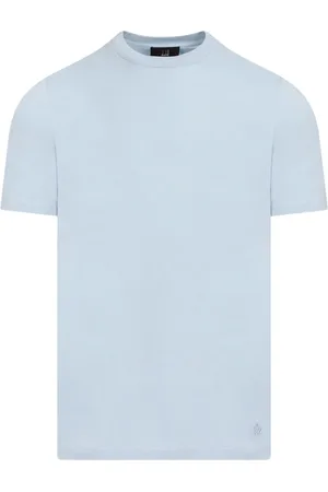 Dunhill Homme, Tops, Bleu, Taille: S T-shirt en coton bleu Ss24