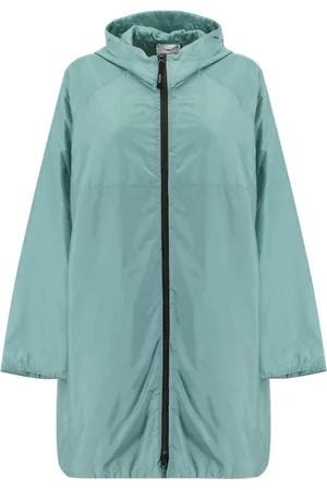 Aspesi Femme, Manteaux, Bleu, Taille: 40 FR Parka en jersey de crêpe de voile bleu nuit