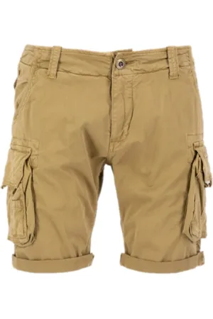 Alpha Industries Homme, Shorts, , Taille: W32 Khaki Cargo Crew Shorts