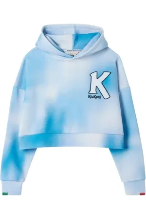 Kickers Femme, Sweatshirts et sweats à capuche, Bleu, Taille: 42 FR Sweat Crop Élégant