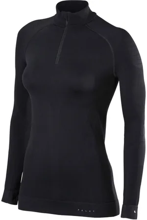 Falke Femme, Pulls, Noir, Taille: 40 FR Haut Élégant à Manches Longues Col Roulé