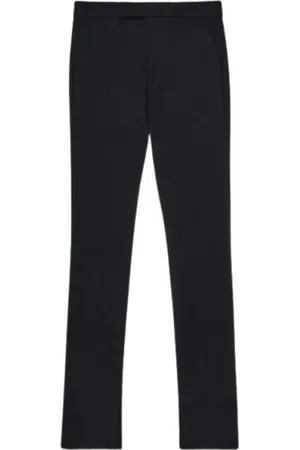 Helmut Lang Femme, Pantalons, Noir, Taille: 38 FR Chinos en coton élastique avec fermeture éclair