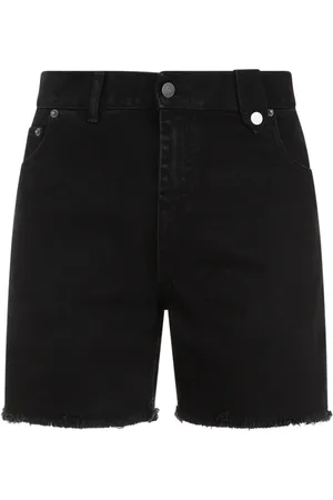 EgonLab Homme, Shorts, Noir, Taille: M Shorts Denim Noir Ourlet Droit Effiloché