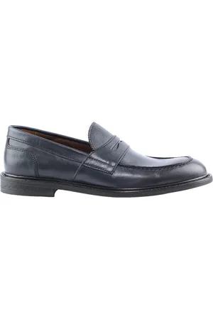 MARCO FERRETTI Homme, Chaussures, Bleu, Taille: 43 EU Chaussures de Collège en Cuir Bleu Lavé