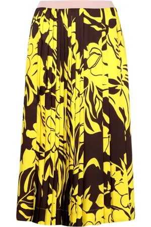 Nº21 Femme, Jupes, Jaune, Taille: 42 FR Jupe Midi Jaune Florale
