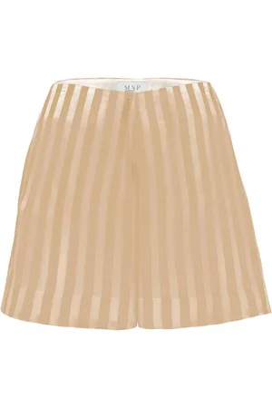 MVP Wardrobe Femme, Shorts, , Taille: 36 FR Rayures Verticales Viscose Shorts Jambes Larges