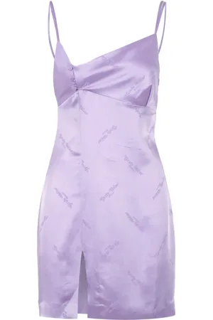 GCDS Femme, Robes, Violet, Taille: 38 FR Robe Élégante à Encolure Asymétrique
