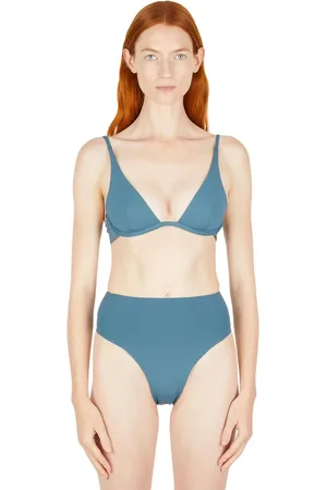 ZIAH Femme, Maillots de bain, Bleu, Taille: 38 FR Plunge Bikini Top