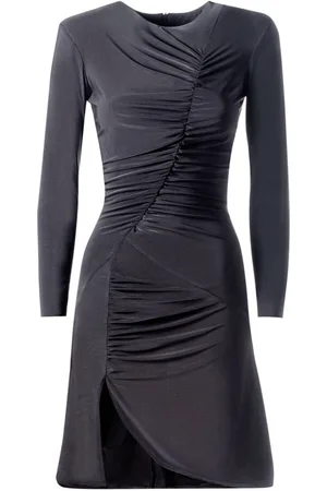 MVP Wardrobe Femme, Robes, Noir, Taille: 36 FR Robe Mini Élégante Drapée