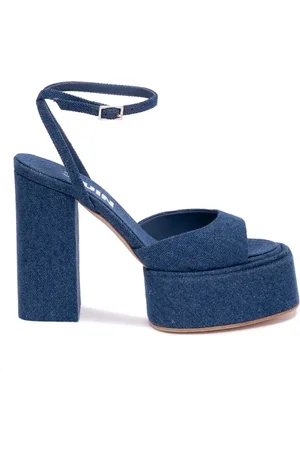 3Juin Femme, Chaussures, Bleu, Taille: 40 EU Sandales à Talons Bleus