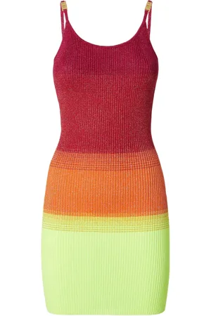 GCDS Femme, Robes, Rouge, Taille: 36 FR Robe Mini Lurex Effet Dégradé