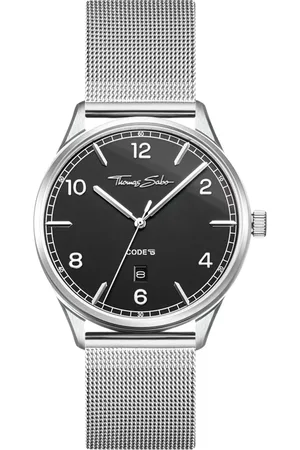 Thomas Sabo Femme, Accessoires, Gris, Taille: ONE Size Montre Code TS Noir Argent
