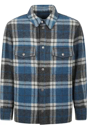 Alanui Homme, Chemises, Bleu, Taille: S Chemise à Carreaux pour Homme