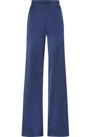 MVP Wardrobe Femme, Pantalons, Bleu, Taille: 36 FR Pantalon Élégant en Viscose à Jambe Droite