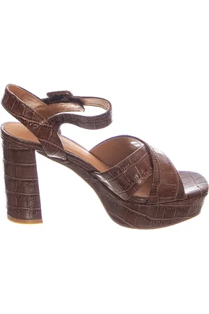 Jeffrey Campbell Femme, Chaussures, Brun, Taille: 40 EU Sandales à Talon Haut en Paille à la Cheville
